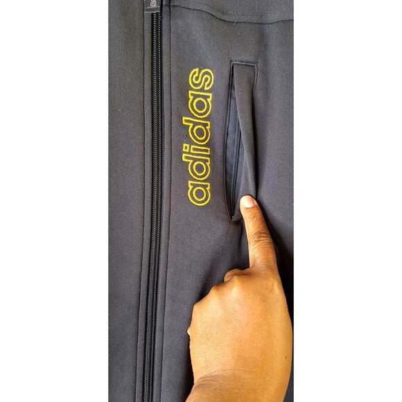 Vtg ADIDAS Full Zip Track Jacket Men's Sz XL Grey Streetwear Sports Active Wear - Picture 3 of 13